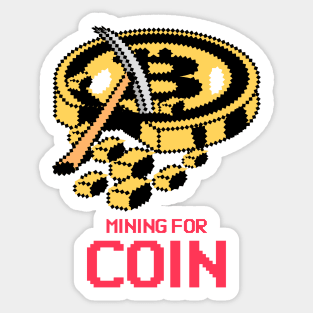 Mining For Crypto Coins Sticker